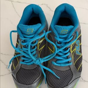 Fila Gray and Blue Athletic Sneakers